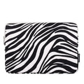 Black and white zebra pattern polyester digital notebook protective sleeve for 11 to 17 inch devices