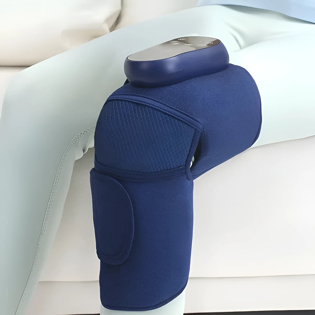 Airbag Blue Single self-heating knee massager with vibration and air pressure compression functions