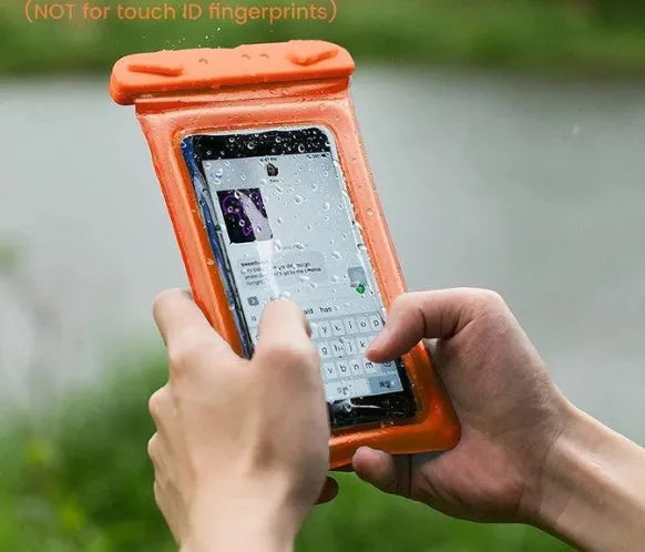 PVC waterproof phone pouch with 45cm rope in various colour options