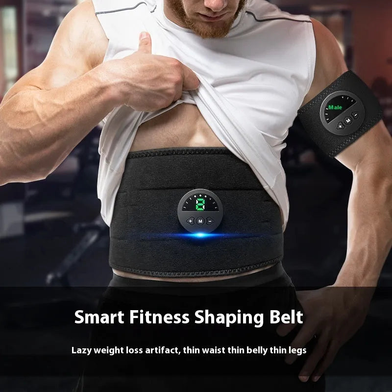 120cm fitness massage belt for waist and abdomen with display screen and USB cable