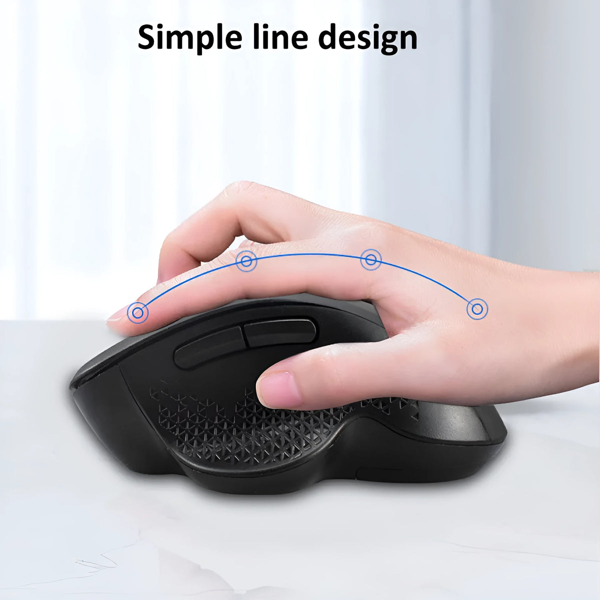 Grey rechargeable wireless mouse for laptops with USB charging cable