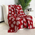 Personalised Christmas acrylic blanket with cartoon snowflake or reindeer design in soft fabric