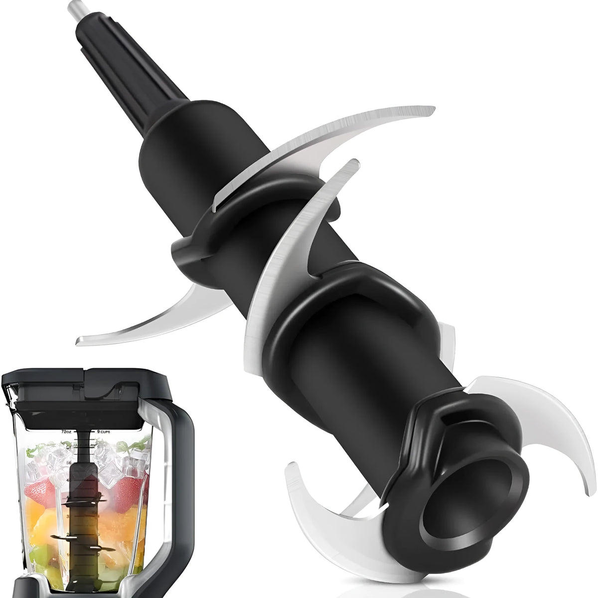 304 stainless steel replacement juicer knife seat with six-stack blades measuring 10 by 21 centimetres