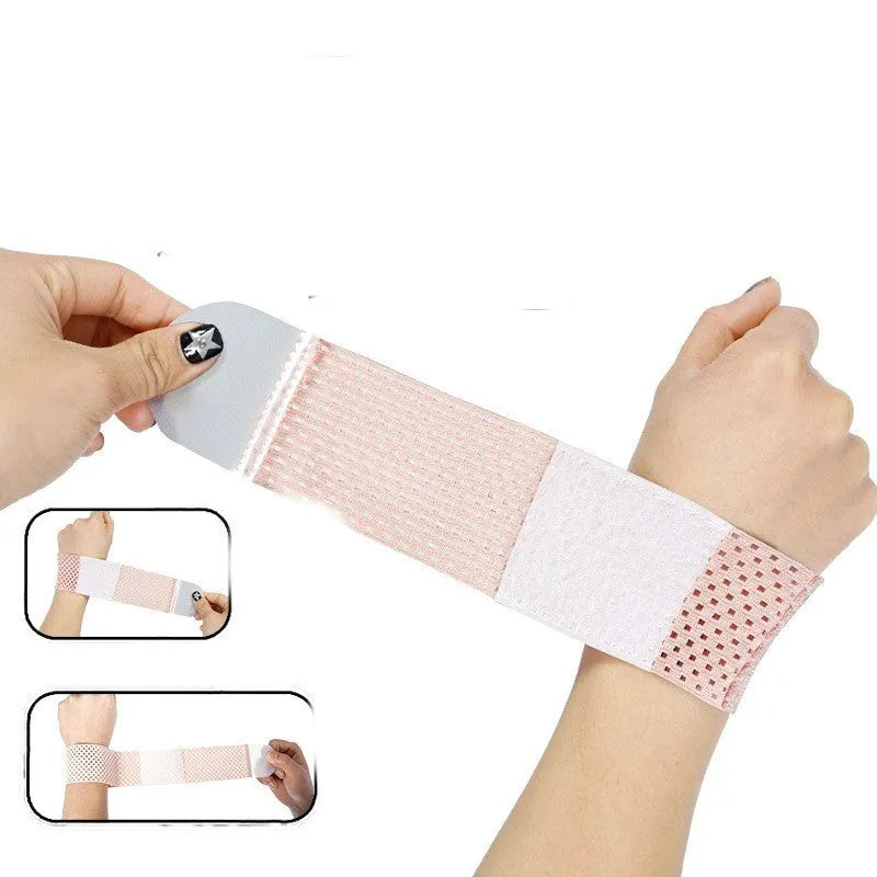 High elastic breathable athletic wrist guard in pink, black, and grey colour options.