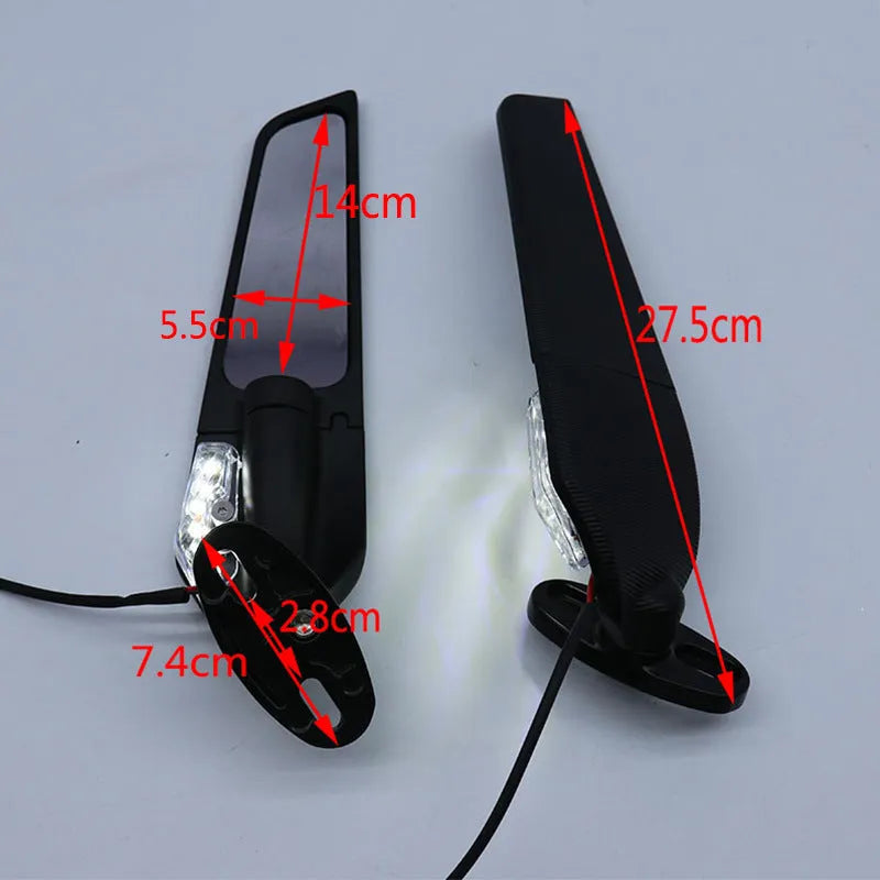 Yellow motorcycle rearview mirror reflector with aluminium alloy die-cast housing and convex lens