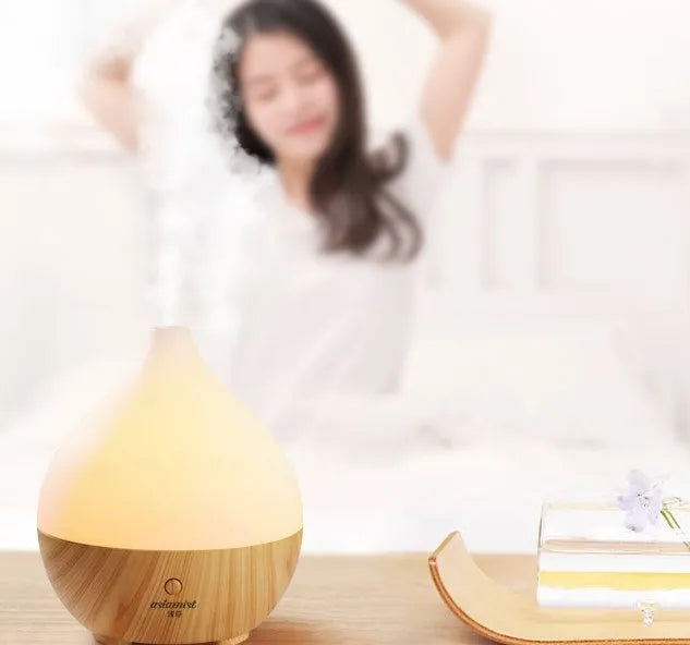Asakusa wood grain finish 100ml USB aroma diffuser with vase shape