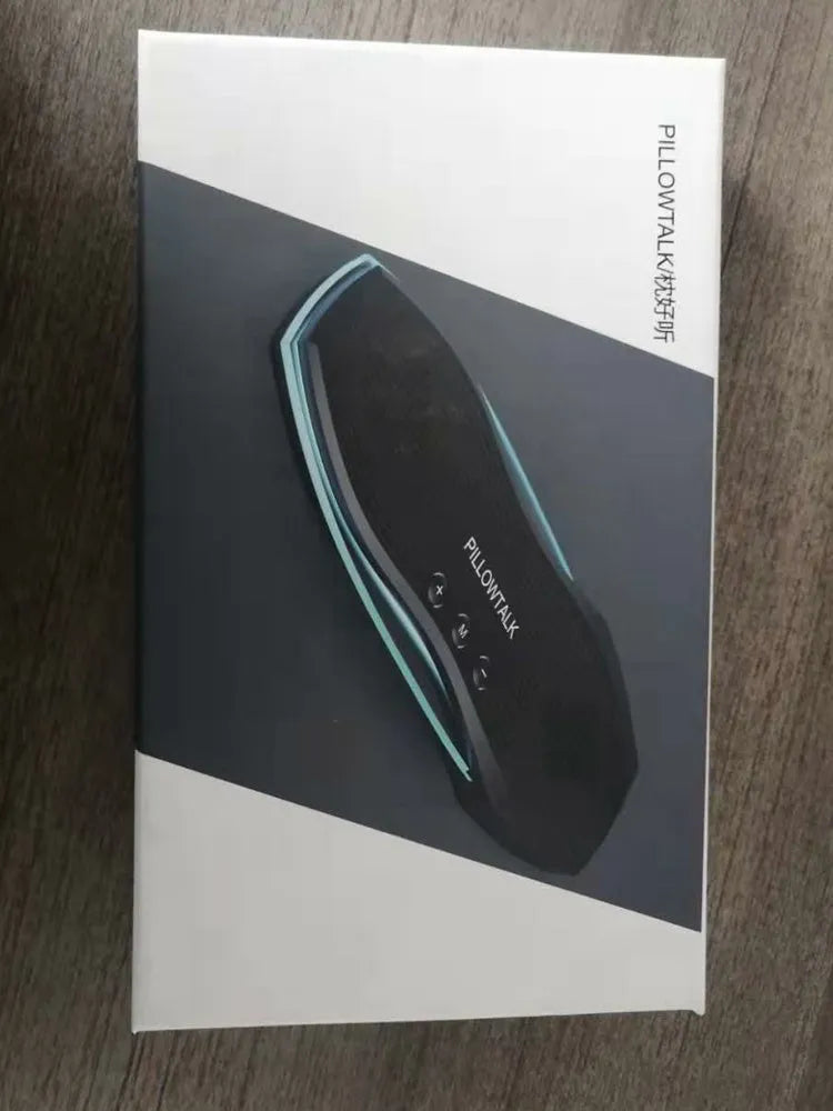 Black wireless Bluetooth in-ear headphones with microphone for sleep comfort