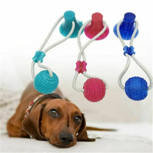 Dog biting sucker multifunction pet molar bite toy made from plastic, rubber, TPR and cotton fibre rope for dogs