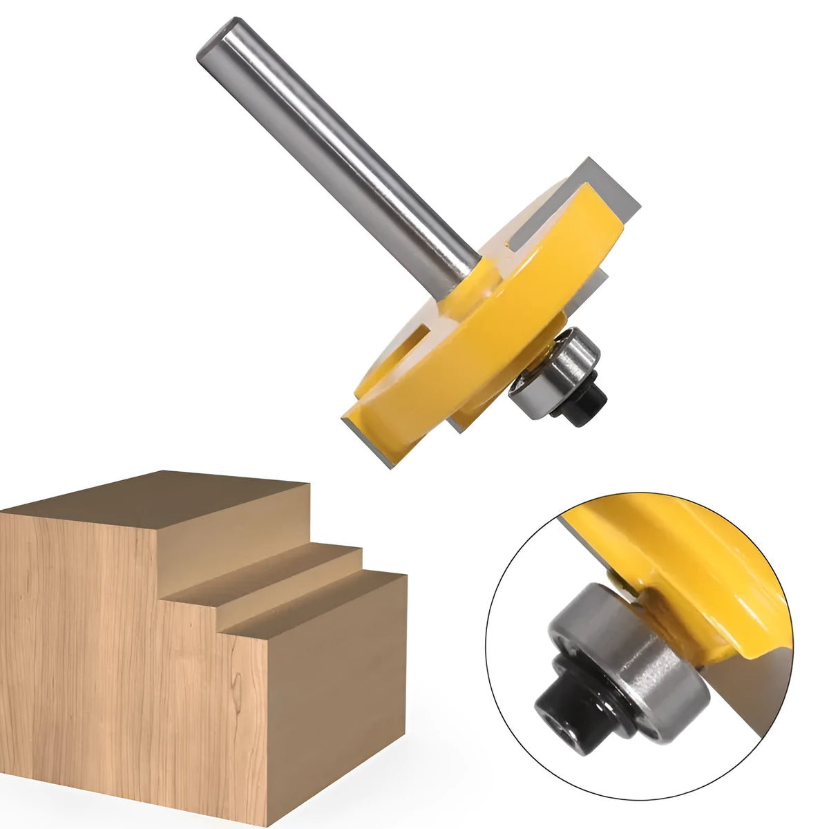Carbide door and window step knife woodworking cutter with 8mm shank and 12.7mm blade