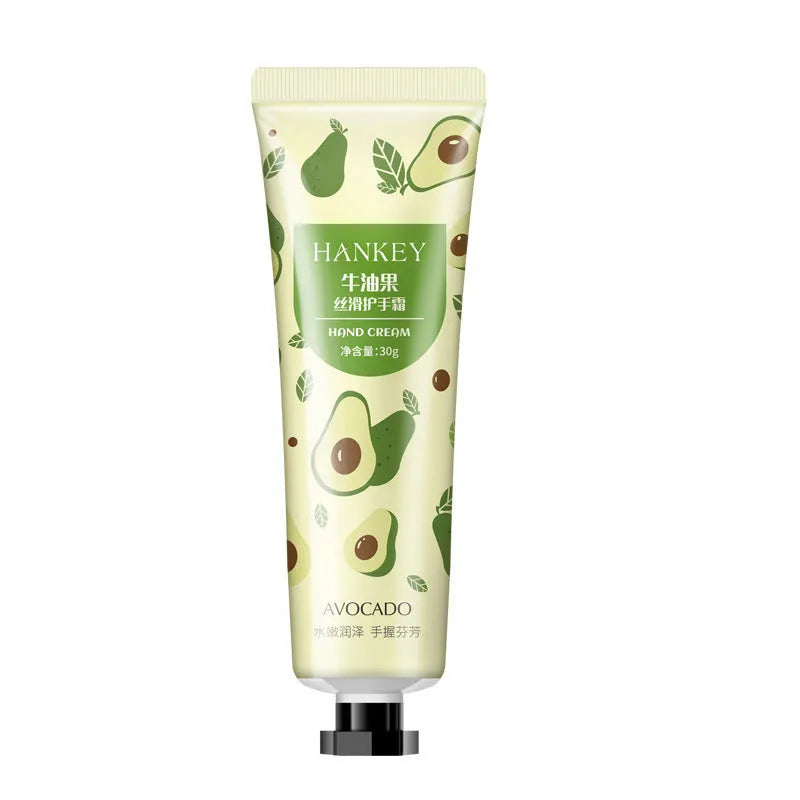 30g tube of fruit hand cream for moisturising dry skin with multiple scent options