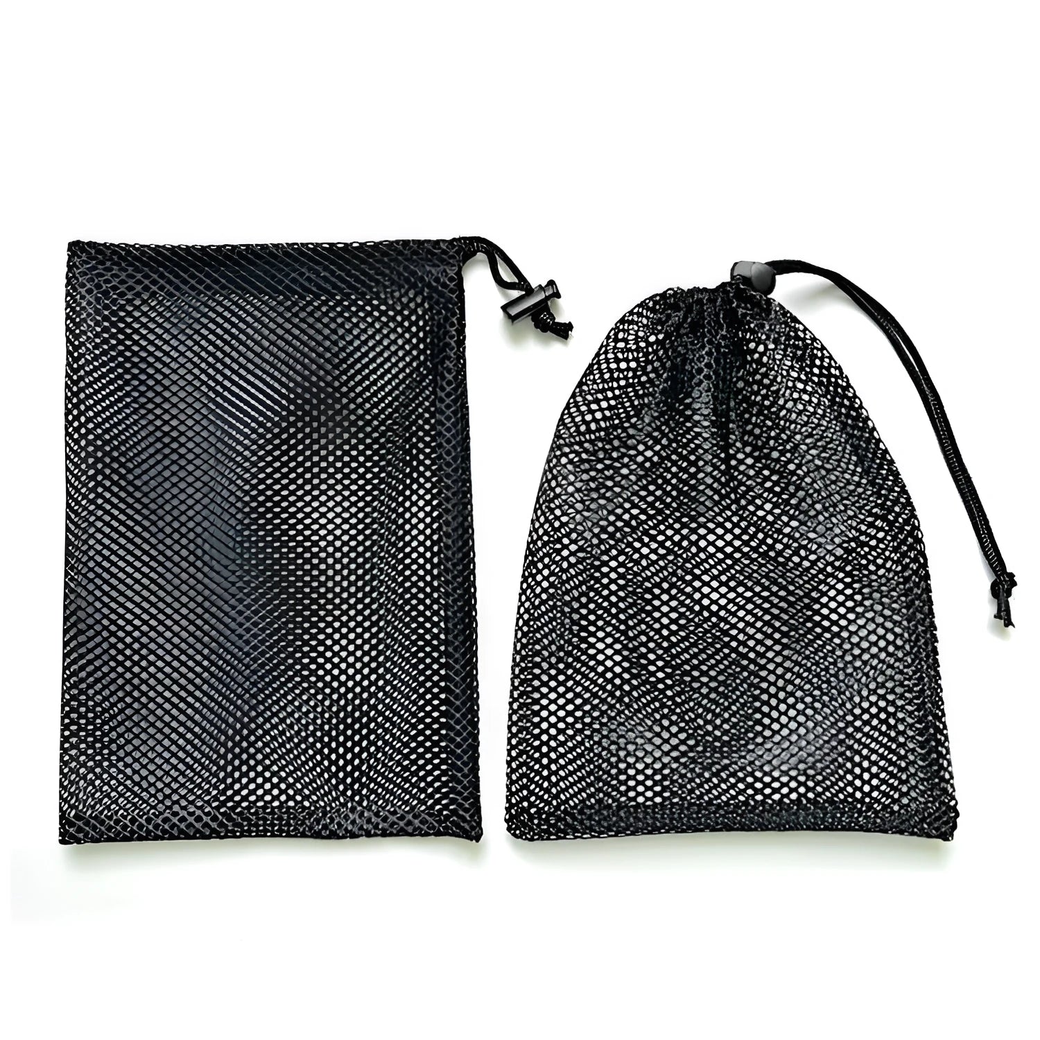 Black mesh drawstring storage bag for children's water ball toys in three available sizes