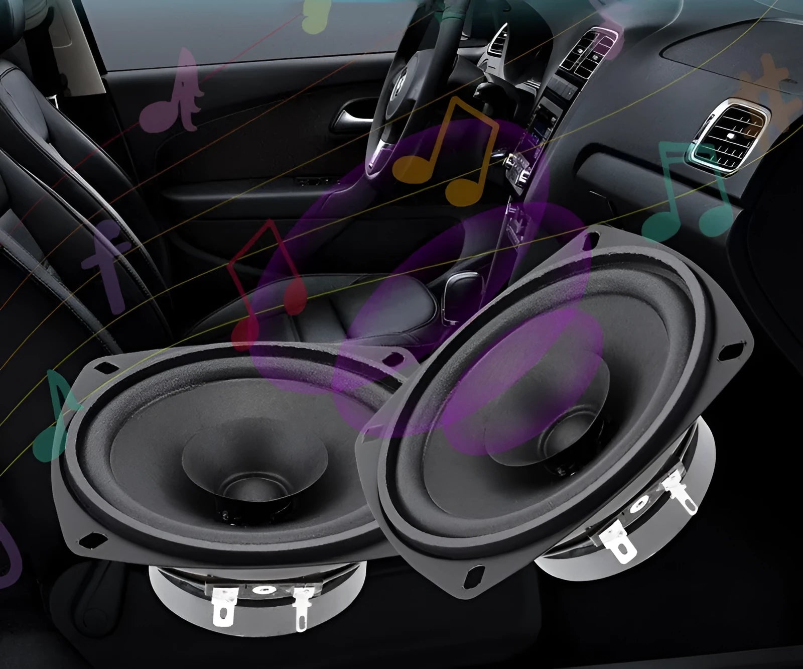 4 inch bass coaxial car audio speaker for car modification with magnet construction
