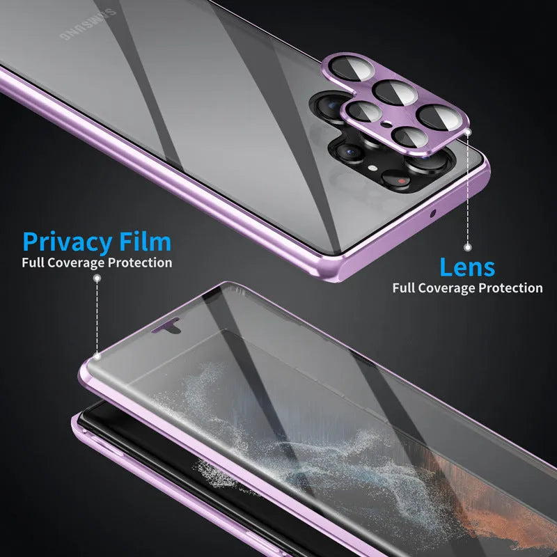 Magnetic mirror phone case for Samsung Galaxy S24 Ultra in multiple colour options