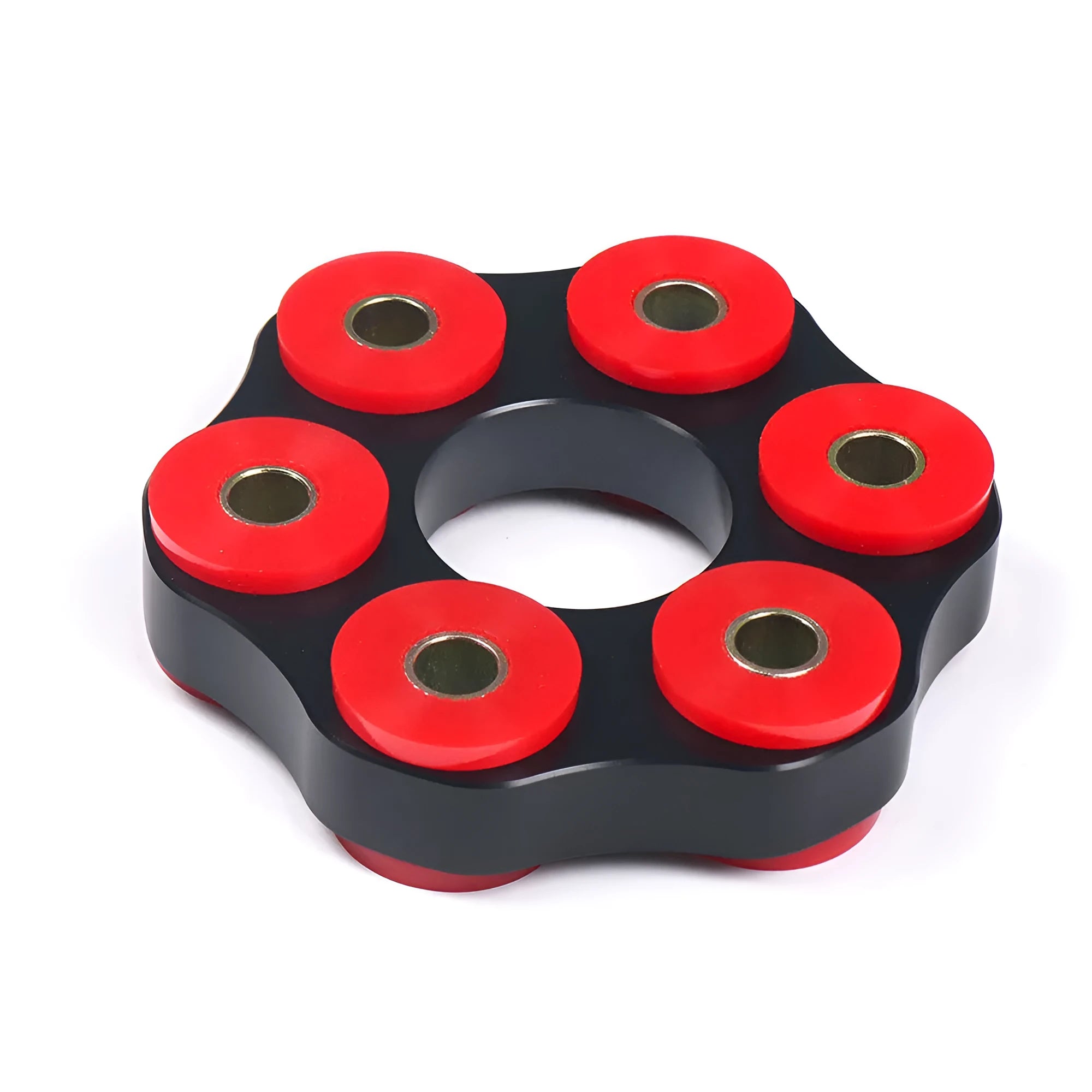 Red polyurethane aluminium BMW drive shaft connecting plate bracket for E-series vehicles