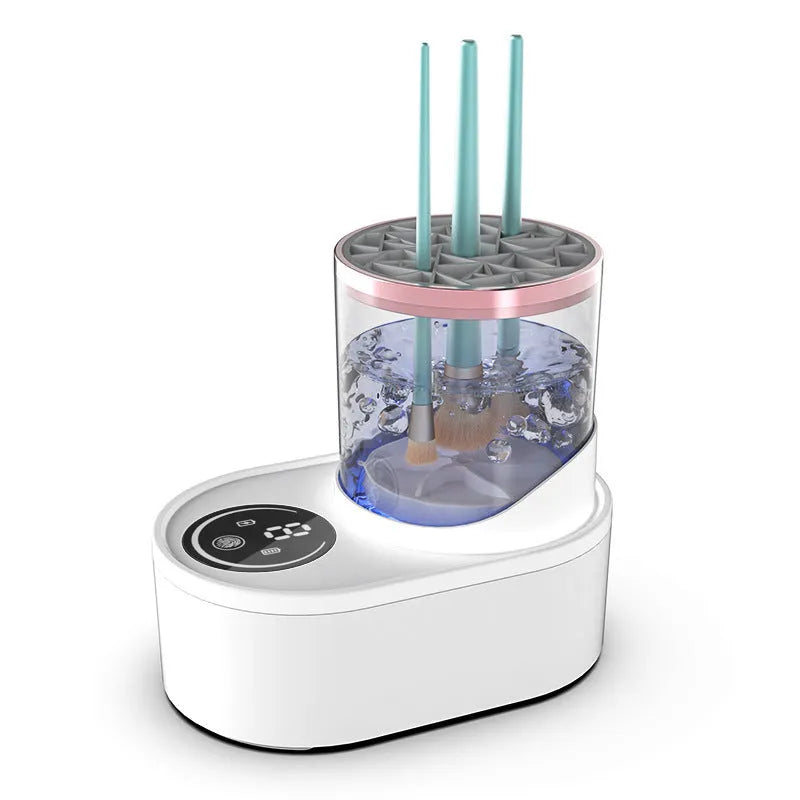 Electric makeup brush cleaner station with drying chamber, silicone bowl, 192 x 122 x 173mm, EU or USB plug