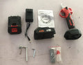Wireless electric pruning knife with plastic storage case, two lithium batteries, and UK mains charger
