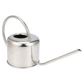 Stainless steel watering can with long spout, 2 litre capacity, shown in black finish.
