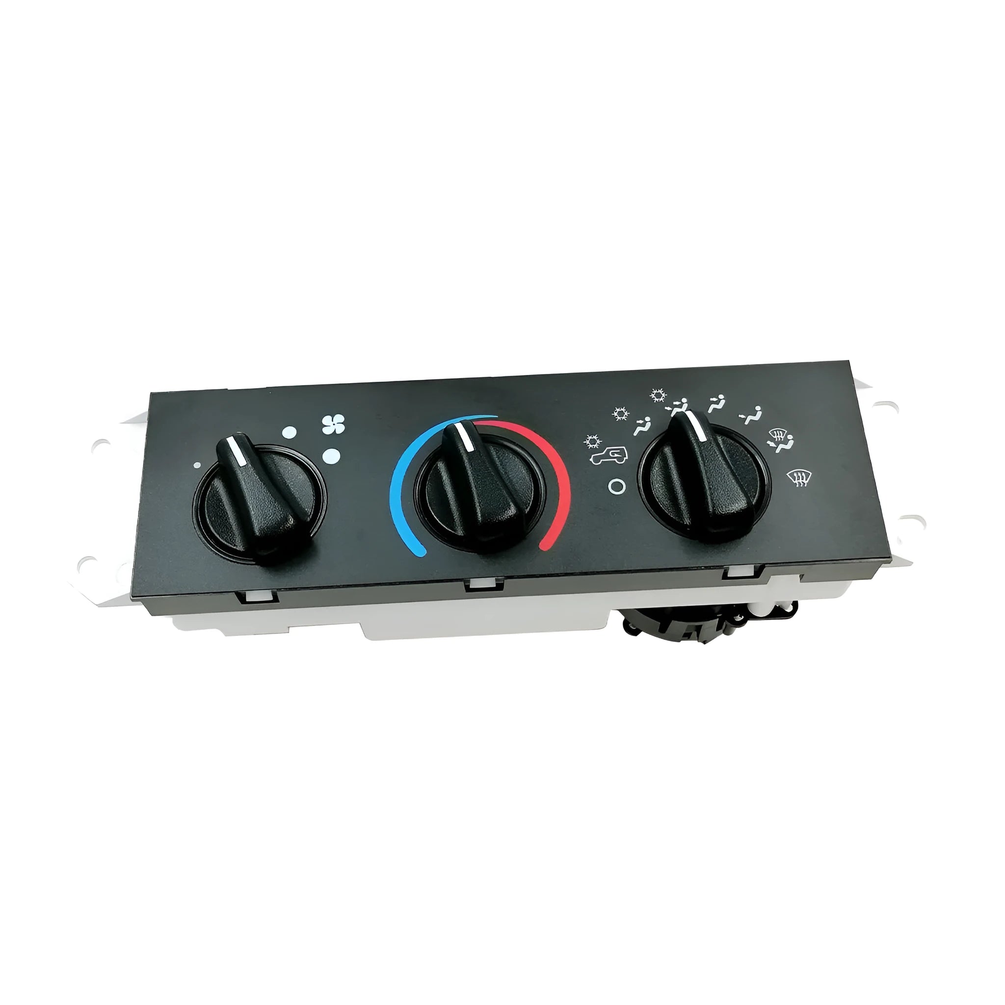 Black Jeep Wrangler air conditioning control panel replacement part, OE 55056558AA.