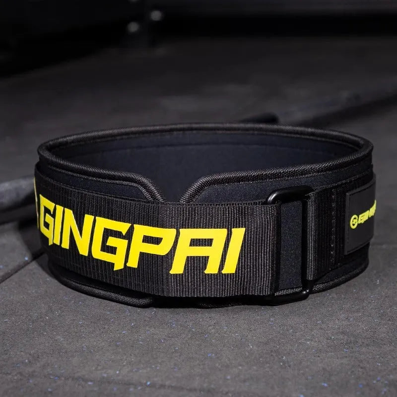 Abdominal exercising waist protection belt for strength training with lumbar support