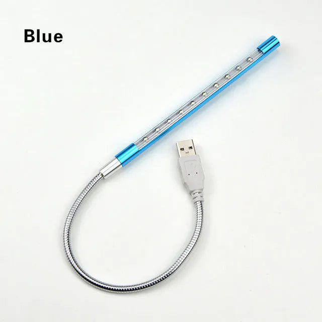 Spiral-shaped aluminum alloy USB LED night light for computer desk workspace illumination
