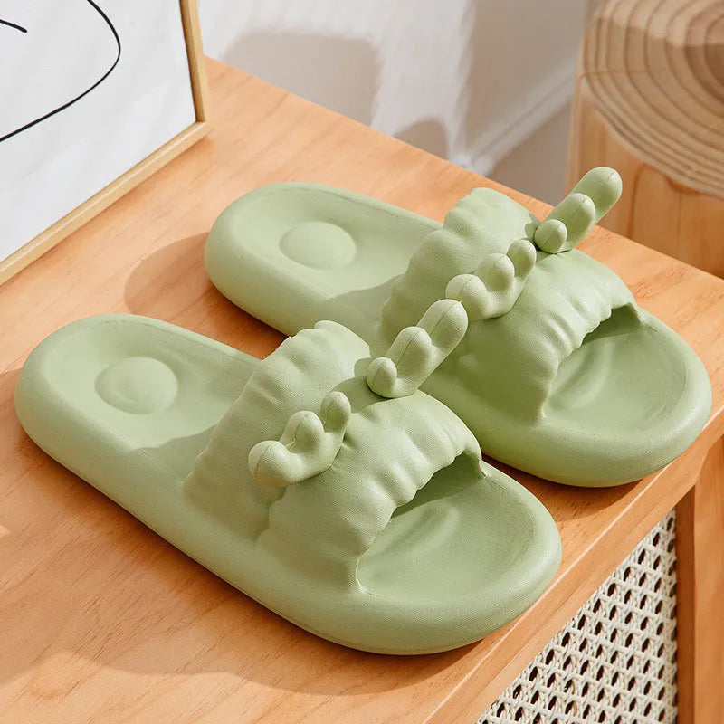 EVA summer slippers with hollow-out design and non-slip soles in four colour options