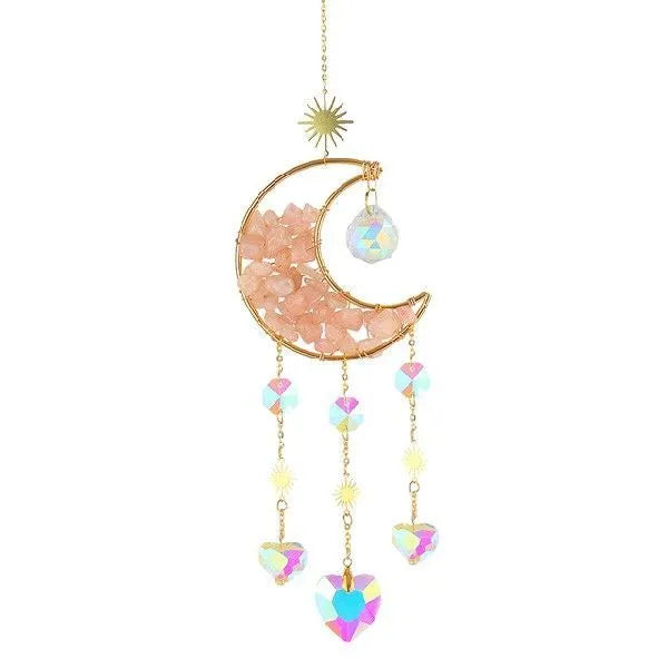K9 crystal moon pendant car accessory with 420mm hanging length