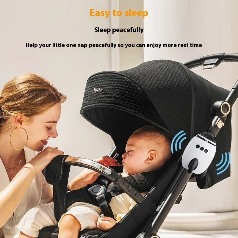 White ABS plastic baby stroller shaking device with Bluetooth for white noise