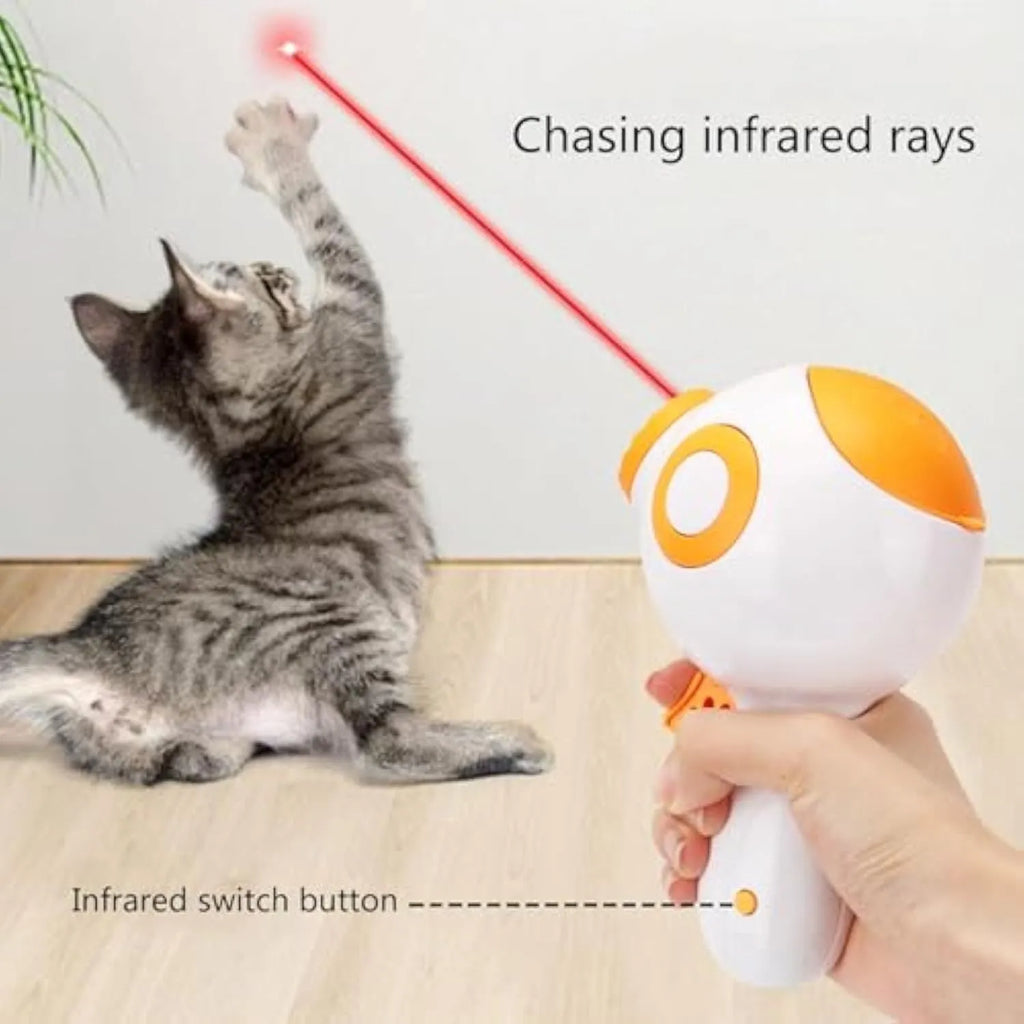 Green, orange, and pink interactive dog treat launcher toy for training and play.
