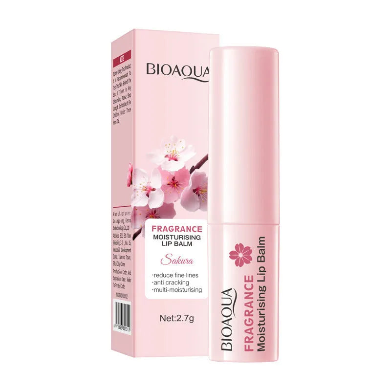 Twist-up anti-chap moisturising lipstick tube in various scent options.