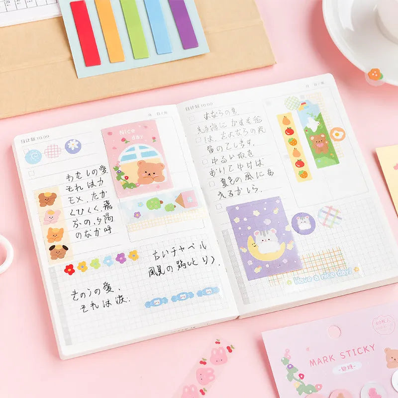 PVC index stickers for study notes in 12 decorative styles measuring 15x50mm