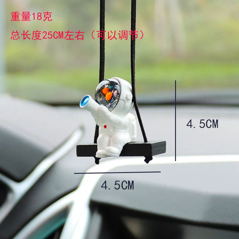 Cartoon astronaut resin pendant for car decoration with five design options