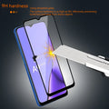 OPPO A9 2020 tempered glass screen protector showing full screen coverage with anti-fingerprint finish