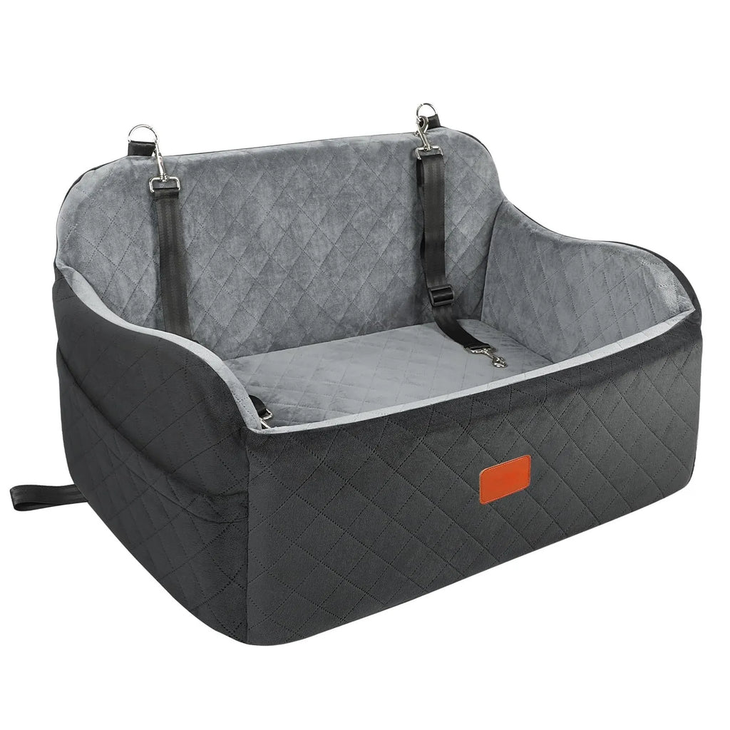 Car rear dog kennel 76x48x38cm in washable cloth, available in grey, green, black, black and grey, or dark brown
