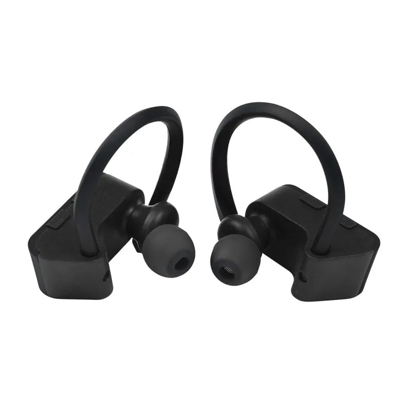 V5.0 Bluetooth wireless earphones in black, grey or red colours with ergonomic design for secure fit