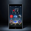 Black Ruizu H1 MP3 MP4 player with 4-inch touch screen on display