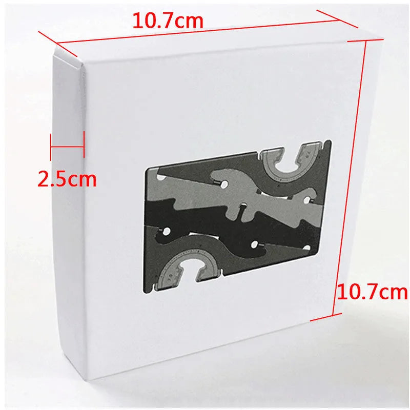Plastic card type mobile phone holder in multiple colours on a desktop