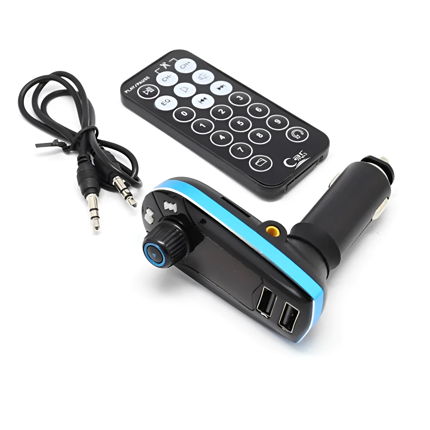 BT618C vehicle Bluetooth MP3 player with LCD screen showing track information
