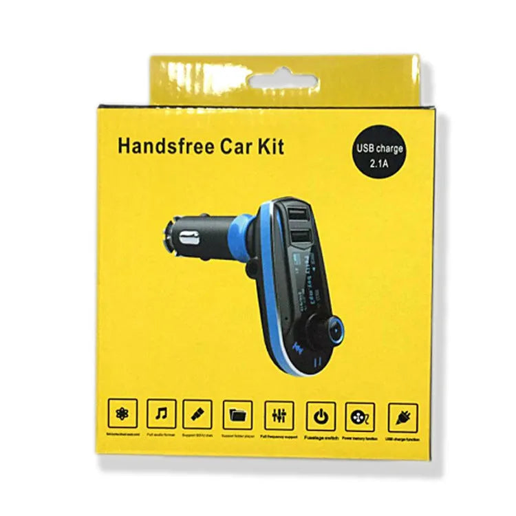 BT618C vehicle Bluetooth MP3 player with LCD screen showing track information