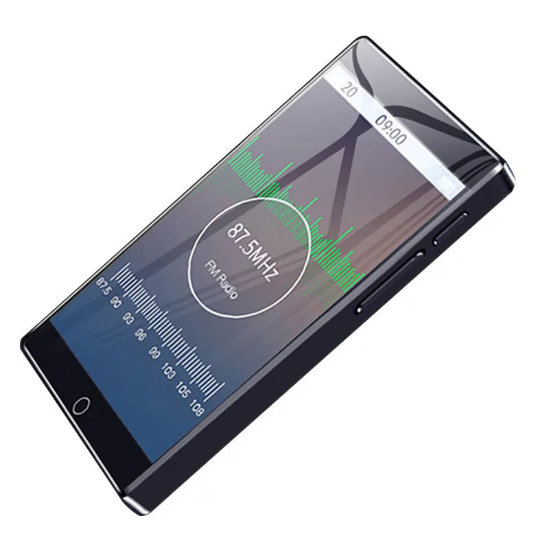 Black Ruizu H1 MP3 MP4 player with 4-inch touch screen on display