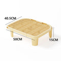 Milk yellow plastic cat litter mat with textured surface measuring 40x40.5cm