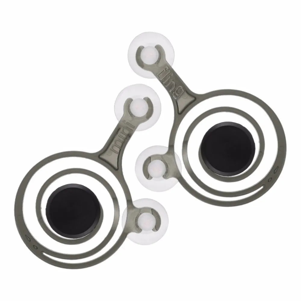 Clear universal mini joystick pair for mobile phone touch-screen gaming with black accents