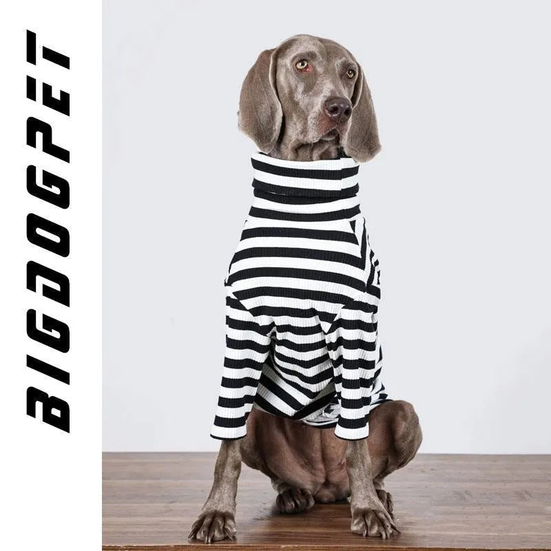 Black and white thin polyester jacket for a large dog, shown in size XL for autumn or winter.