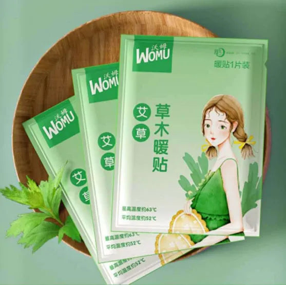 Self-heating herbal warming plaster with four formula options in colour-coded single packaging