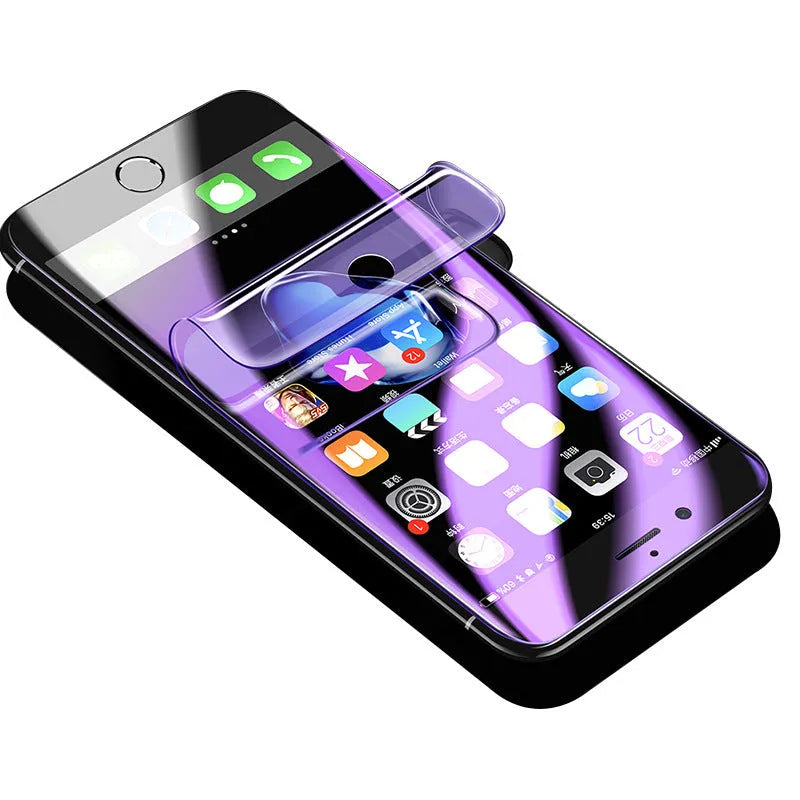 Purple Light packaged hydraulic film curved screen protector for Samsung Galaxy S series phones
