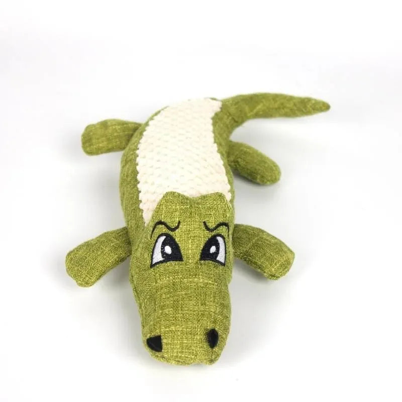 Blue, green, and red corn grid texture pet plush toy for cats and dogs with biting sound.