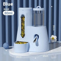 White hamster automatic drinking water feeder with combined food basin for cage mounting