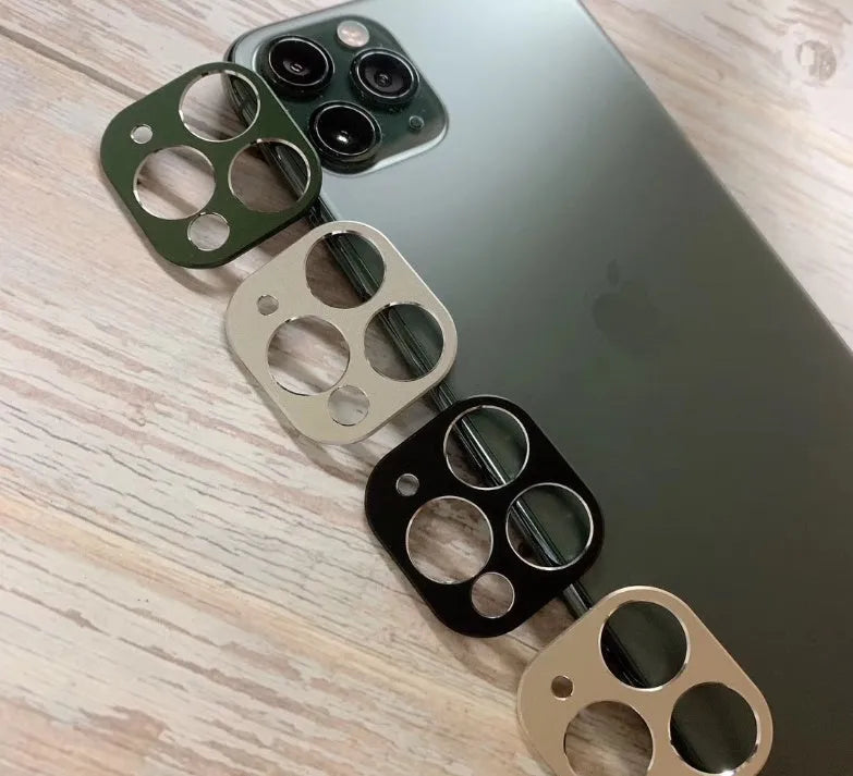 Metal camera lens protection ring for Apple iPhone 11 and iPhone 11 Pro in multiple colour options.