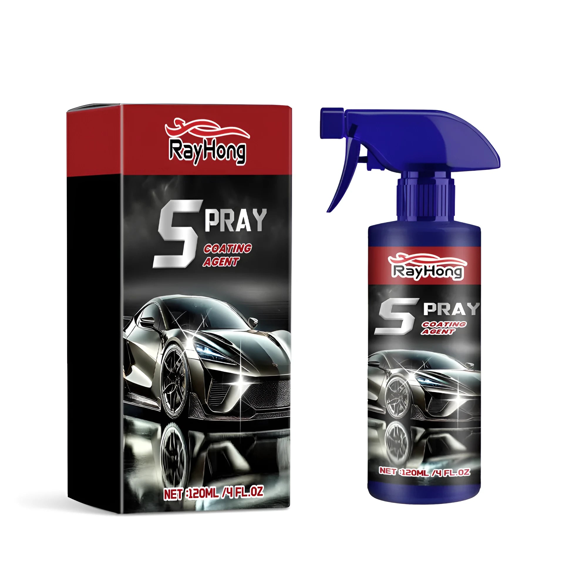 Auto refresh car polishing spray in 10.7 x 7 cm box with silica and polymethyl methacrylate coating