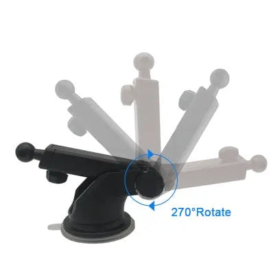 Universal telescopic long rod car navigation and phone bracket made from black ABS plastic