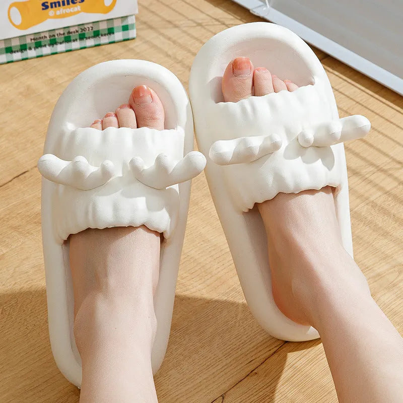 EVA summer slippers with hollow-out design and non-slip soles in four colour options
